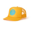 Little Groms Surf Camp trucker hat yellow